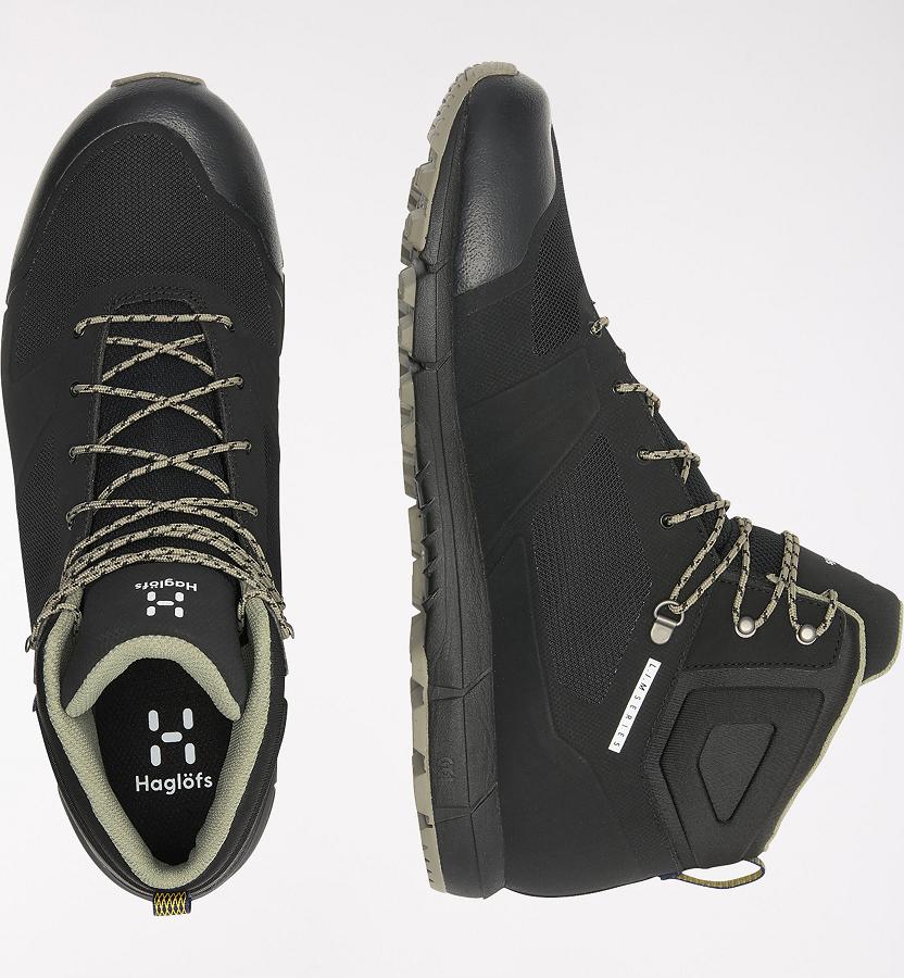 Haglöfs Mens L.I.M Mid Proof Eco Hiking Boots Black New Zealand 26178NWUA